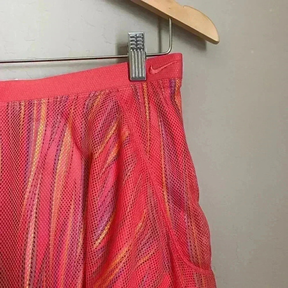 Nike Dri-Fit‎ Skort Mesh Overlay Coral Striped XS - Picture 6 of 9